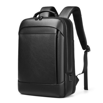 Męski SKÓRZANY PLECAK Stylowy plecak Laptop USB