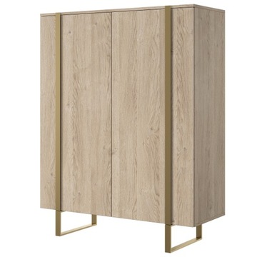 Wysoka KOMODA 120 cm na nóżkach KREDENS REGAŁ szafka DO SALONU JADALNI boho