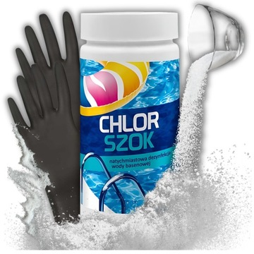 CHLOR SZOK 1KG SHOCK CHEMIA BASENOWA DEZYNFEKCJA WODY GRANULAT GAMIX GRATIS
