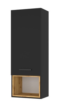 Szafka wisząca ANETTE G 60 cm czarna dąb artisan