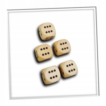 КРУЖКА ДЛЯ ИГРЫ В КОСТИ, деревянная, БОЛЬШОЙ НАБОР 5 КОЛОСИКОВ