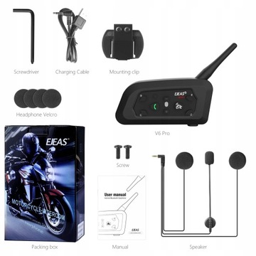 Intercom Kask motocyklowy Intercomunicador