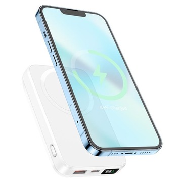 БЫСТРЫЙ ИНДУКЦИОННЫЙ POWERBANK ДЛЯ IPHONE 12, 13, 14, 15, БЕСПРОВОДНОЙ, 10000 мАч