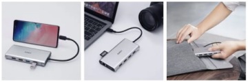 USB-C HUB 10in1 PD 100 Вт HDMI 4K VGA LAN USB3.1 5 Гбит/с