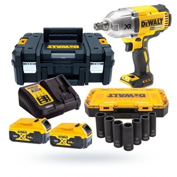 KLUCZ UDAROWY DEWALT 1/2 950Nm DCF899P2 + NASADKI
