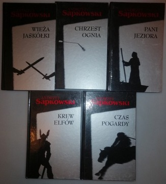 Wiedźmin 1-5 komplet Sapkowski wyd. kolekcjonerskie cel charytatywny