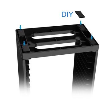 Подставка IRIS Game Tower на 18 игровых коробок для PS3 PS4 PS5 черная