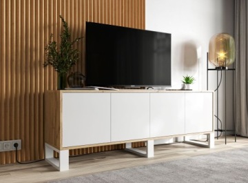 Современная тумба под телевизор, комод, Loft Wotan, Белый Матовый