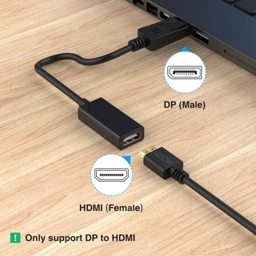 Конвертер адаптера Displayport DP в HDTV, 4K X 2K при 30 Гц, 3D, позолоченный