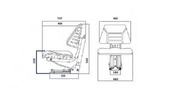 Сиденье для трактора Zetor/MF/T-25/Ford/Fiat