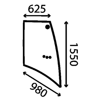 szyba boczna lewa CAT E 205-9609 , 2059609