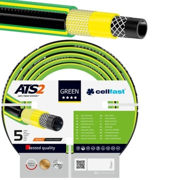 ШЛАНГ CELLFAST 5-СЛОЙНЫЙ НЕ СКРУЧИВАЕМЫЙ САДОВЫЙ ШЛАНГ 30 БАР 3/4 ДЮЙМА 20 М ПОЛИРОВКА