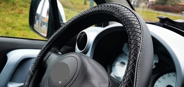 VW Caddy Jetta Lupo Sharan Up Pokrowiec na kierownice czarny PREMIUM