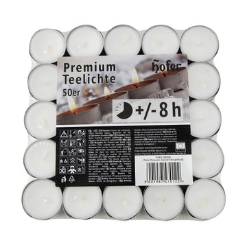 Hofer Свечи Tealights-8H-Без запаха-150 шт