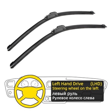 PRO HONDA CRV CR-V MK3 2007-2012 26 "+ 17" KARTÁČE DO OKNO PŘÍSLUŠENSTVÍ W