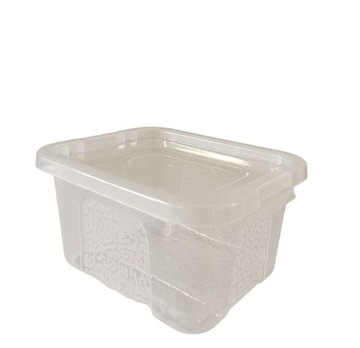 POJEMNIK Z PRZYKRYWKĄ ORGANIZER PUDEŁKO PLASTIKOWE 2l DO PRZECHOWYWANIA