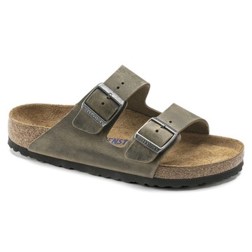 Sandały damskie formowane Birkenstock Arizona OLEJOWANA SKÓRA SOFT FOOTBED