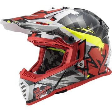KASK DZIECIĘCY LS2 MX437 FAST EVO CRUSHER RED L