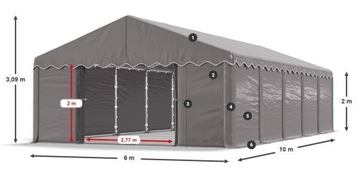 Склад палатка 6x10M Industrial DAS 240 SF