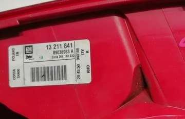 OPEL CORSA D 06-12R -LAMPA PRAVÝ ZADNÍ 13211841