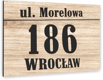 DUŻA Tabliczka ADRESOWA ALUMINIOWA 30x20 numer dom