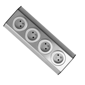 УГЛОВАЯ МЕБЕЛЬНАЯ РОЗЕТКА НА СТОЛЕШНЕЕ INOX