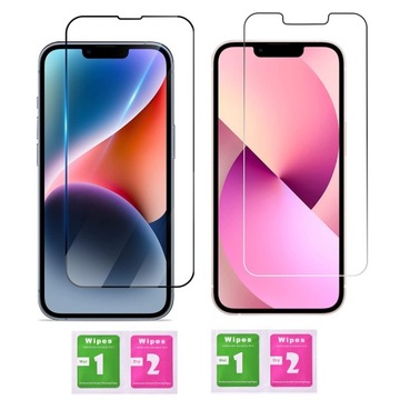 Чехол для iPhone 13/iPhone 14 ПРОЗРАЧНЫЙ + 2 СТЕКЛА