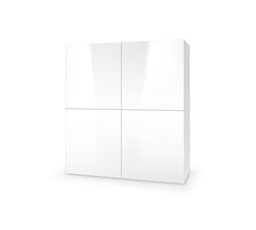 KOMODA STOJĄCA BIAŁY MAT BIAŁY POŁYSK 100x29/100