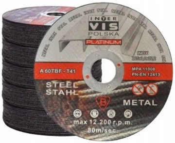 50 szt TARCZA TARCZE DO CIĘCIA METALU INOX 125x1,0 MOCNE