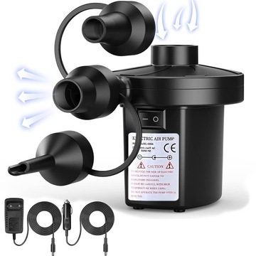 ЭЛЕКТРИЧЕСКИЙ НАСОС ДЛЯ МАТРАСОВ 12 В/230 В + НАКОНЕЧНИКИ