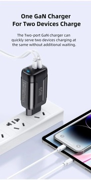 USLION 65W GaN USB C Зарядное устройство для ноутбука Ipad Мобильный телефон PD Быстрая зарядка USB-C