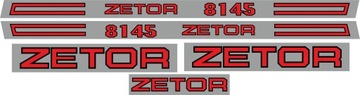 NAKLEJKI ZETOR 8145 LAMINOWANE KOMPLET BOKI DACH