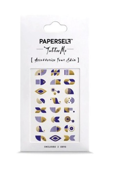Paperself Geo Blue tatuaż wodny tymczasowy