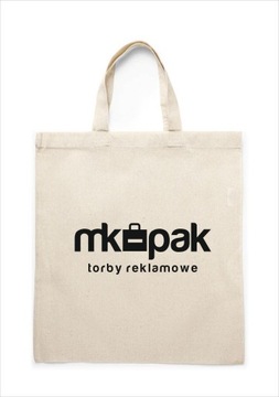 TORBA BAWEŁNIANA MATERIAŁOWA Z TWOIM NADRUKIEM LOGO KRÓTKIE UCHO 200 SZT