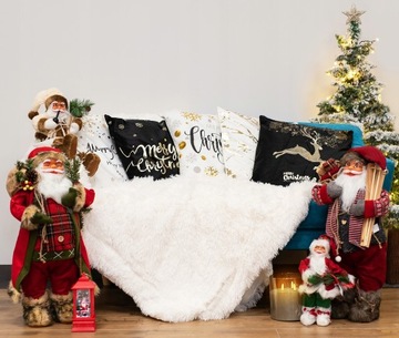 ФИГУРКА САНТА-КЛАУСА БЕЖЕВАЯ ДЕКОРАЦИЯ ПОДАРОЧНАЯ 44 СМ