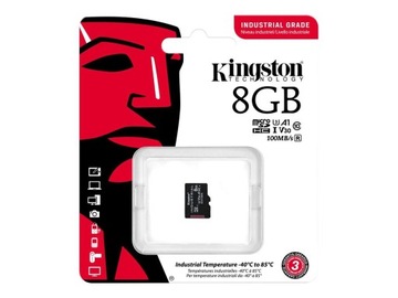 Карта KINGSTON 8 ГБ microSDHC Industrial C10 A1 pSLC, одиночная упаковка, без адаптера