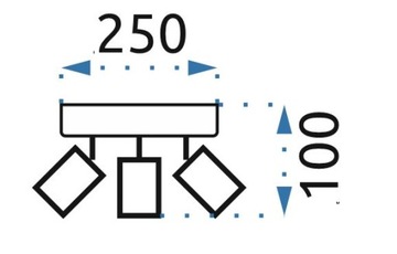 Потолочная лампа потолок прожектор металлической линии Chrome 3