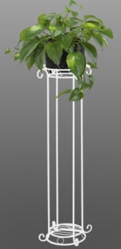 ЛОФТ МЕТАЛЛИЧЕСКАЯ ПОДСТАВКА ДЛЯ ЦВЕТОВ ВЫСОКАЯ КОЛОННА - ЧЕРНЫЙ