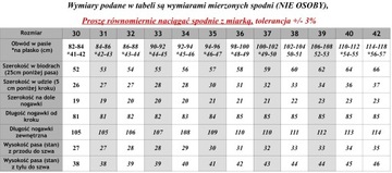 Spodnie Jeans Bojówki GRANAT GML 37 Kieszenie Proste Miękkie Różne Rozmiary