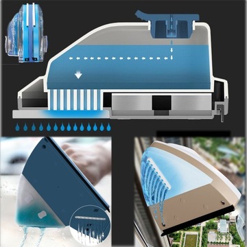 MAGNETYCZNA DWUSTRONNA MYJKA DO MYCIA OKIEN SZYB +ZBIORNIKIEM NA WODE