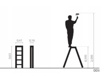 DRABINA ALUMINIOWA DRABEST DWUSTRONNA 3 STOPNIE