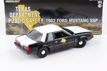 Ford Mustang SSP 1982 Техасский департамент общественной безопасности Greenlight 1:18