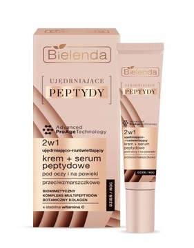 BIELENDA UJĘDRNIAJĄCE PEPTYDY 2W1 KREM SERUM PEPTYDOWE POD OCZY NA POWIEKI