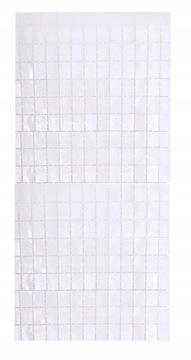Kurtyna foliowa biała panelowa tło 100 cm x 200 cm chrzest wesele ślub tło
