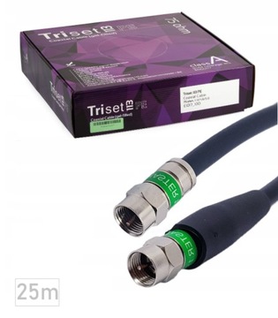 Kabel koncentryczny ZEWNĘTRZNY 25M Wtyk F-Wtyk F Triest 1,13Cu+ŻEL PE