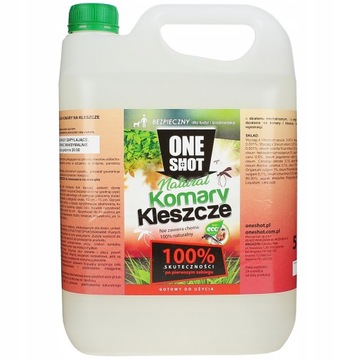 NATURALNY OPRYSK na KOMARY KLESZCZE ONE SHOT 1 L