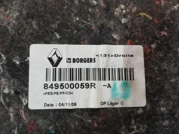 RENAULT SCENIC III BOCZEK PRAWY BAGAZNIKA