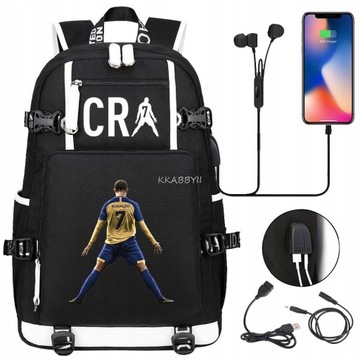 БОЛЬШОЙ РЮКЗАК А4 CRISTIANO RONALDO ВОДОНЕПРОНИЦАЕМЫЙ USB