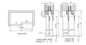 HATII Slisting Door System Set 150 см.
