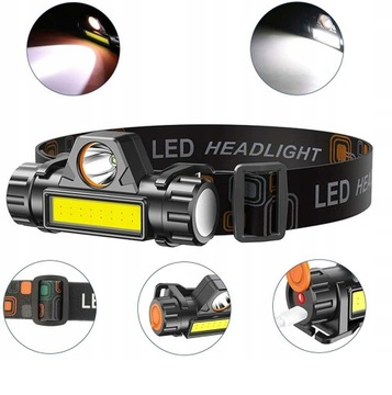 ФАРА COB СВЕТОДИОДНАЯ ФАРА, ПОДЗАРЯЖАЕМАЯ С МАГНИТНЫМ ДЕРЖАТЕЛЕМ USB 3 в 1